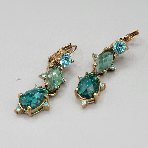 Joan Rivers Collection Turquoise Rhinestone Set - Picture 5 of 10